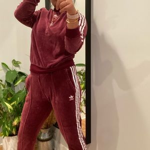 Adidas velvet tracksuit